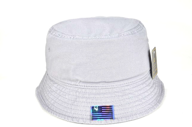BC-004 PLAIN BUCKET HAT-L.GREY